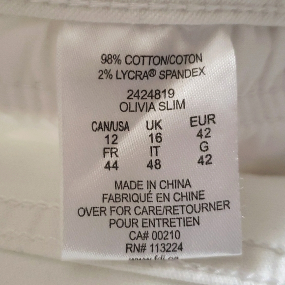 New FDJ French Dressing Jeans Olivia Slim leg Jeans 12 NWT - Picture 6 of 13